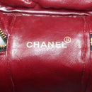 CHANEL Matelasse Vanity Pouch Lamb Skin Black Gold CC Auth 141905-15