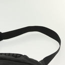 CHANEL Sports Line COCO Mark Waist Bag Nylon Black Silver CC Auth 141906-15