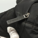 CHANEL Sports Line COCO Mark Waist Bag Nylon Black Silver CC Auth 141906-21