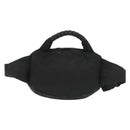 CHANEL Sports Line COCO Mark Waist Bag Nylon Black Silver CC Auth 141906-2