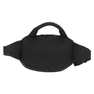 CHANEL Sports Line COCO Mark Waist Bag Nylon Black Silver CC Auth 141906 - 0