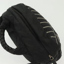 CHANEL Sports Line COCO Mark Waist Bag Nylon Black Silver CC Auth 141906-7