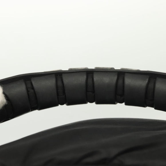 CHANEL Sports Line COCO Mark Waist Bag Nylon Black Silver CC Auth 141906