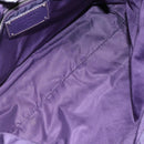 PRADA Tote Bag Nylon Silver Purple Auth 141908-11