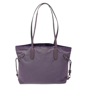 PRADA Tote Bag Nylon Silver Purple Auth 141908 - 0