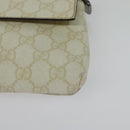GUCCI GG Supreme Sherry Line Waist bag PVC White Silver 189815 Auth 141909-14