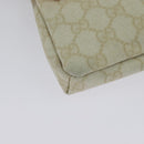 GUCCI GG Supreme Sherry Line Waist bag PVC White Silver 189815 Auth 141909-15