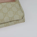 GUCCI GG Supreme Sherry Line Waist bag PVC White Silver 189815 Auth 141909-16