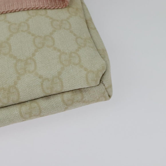 GUCCI GG Supreme Sherry Line Waist bag PVC White Silver 189815 Auth 141909