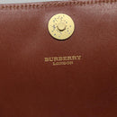 BURBERRY Nova Check Shoulder Bag PVC Beige Gold Auth 141912-14