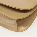 PRADA Chain Shoulder Bag Leather Beige Auth 141913-11