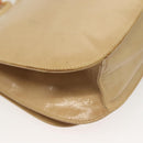 PRADA Chain Shoulder Bag Leather Beige Auth 141913-12