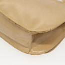 PRADA Chain Shoulder Bag Leather Beige Auth 141913-13