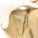 PRADA Chain Shoulder Bag Leather Beige Auth 141913-19