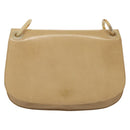 PRADA Chain Shoulder Bag Leather Beige Auth 141913-2