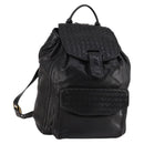 BOTTEGA VENETA INTRECCIATO Backpack Leather Black Gold Auth 141914-1