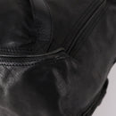 BOTTEGA VENETA INTRECCIATO Backpack Leather Black Gold Auth 141914-16