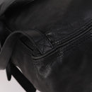 BOTTEGA VENETA INTRECCIATO Backpack Leather Black Gold Auth 141914-17