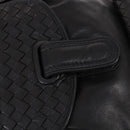 BOTTEGA VENETA INTRECCIATO Backpack Leather Black Gold Auth 141914-18