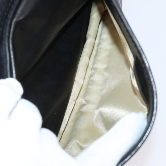 BOTTEGA VENETA INTRECCIATO Backpack Leather Black Gold Auth 141914