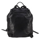 BOTTEGA VENETA INTRECCIATO Backpack Leather Black Gold Auth 141914-2
