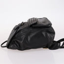 BOTTEGA VENETA INTRECCIATO Backpack Leather Black Gold Auth 141914-4