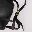 BOTTEGA VENETA INTRECCIATO Backpack Leather Black Gold Auth 141914-9
