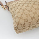 GUCCI GG Canvas Shoulder Bag Beige Gold 388924 Auth 141915-13