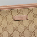 GUCCI GG Canvas Shoulder Bag Beige Gold 388924 Auth 141915-14