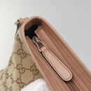 GUCCI GG Canvas Shoulder Bag Beige Gold 388924 Auth 141915-15