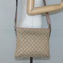 GUCCI GG Canvas Shoulder Bag Beige Gold 388924 Auth 141915-23