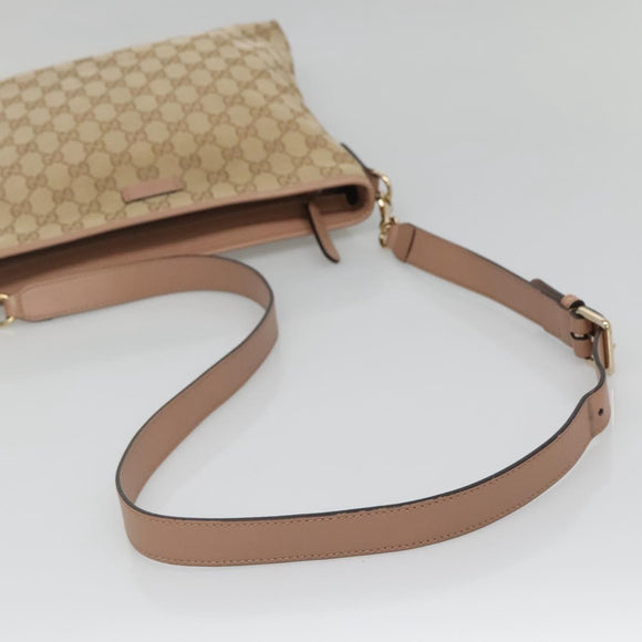 GUCCI GG Canvas Shoulder Bag Beige Gold 388924 Auth 141915