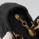 Christian Dior Canage Hand Bag Nylon Black Gold Auth 141916-14