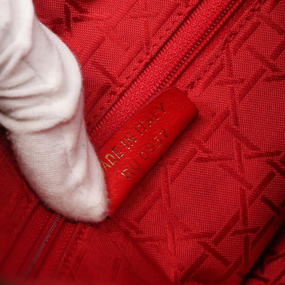 Christian Dior Canage Hand Bag Nylon Black Gold Auth 141916