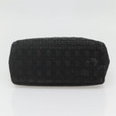 Christian Dior Canage Hand Bag Nylon Black Gold Auth 141920-10