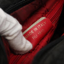 Christian Dior Canage Hand Bag Nylon Black Gold Auth 141920-22