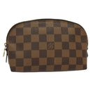 LOUIS VUITTON Damier Ebene Pochette Cosmetic PM Pouch N47516 LV Auth 141924-1