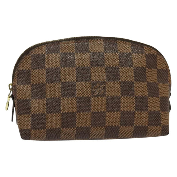 LOUIS VUITTON Damier Ebene Pochette Cosmetic PM Pouch N47516 LV Auth 141924
