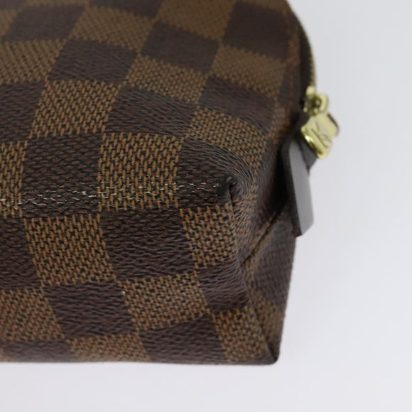 LOUIS VUITTON Damier Ebene Pochette Cosmetic PM Pouch N47516 LV Auth 141924