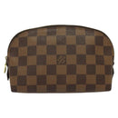 LOUIS VUITTON Damier Ebene Pochette Cosmetic PM Pouch N47516 LV Auth 141924-13