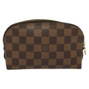 LOUIS VUITTON Damier Ebene Pochette Cosmetic PM Pouch N47516 LV Auth 141924-2