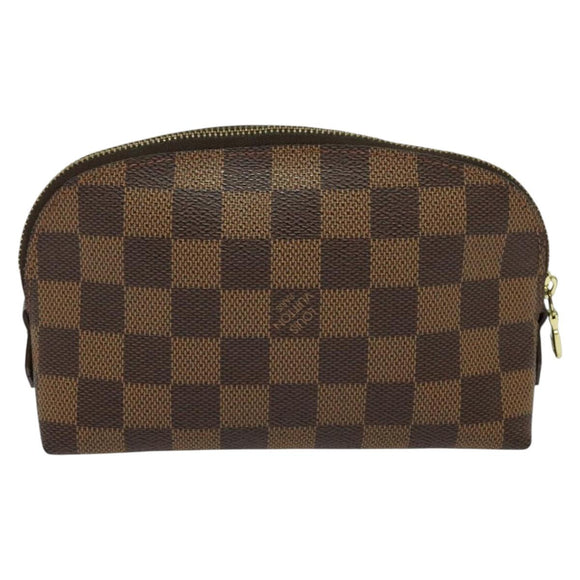 LOUIS VUITTON Damier Ebene Pochette Cosmetic PM Pouch N47516 LV Auth 141924