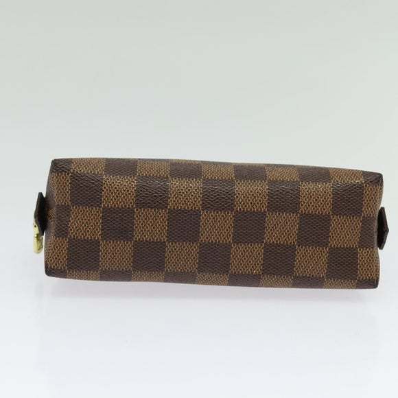 LOUIS VUITTON Damier Ebene Pochette Cosmetic PM Pouch N47516 LV Auth 141924
