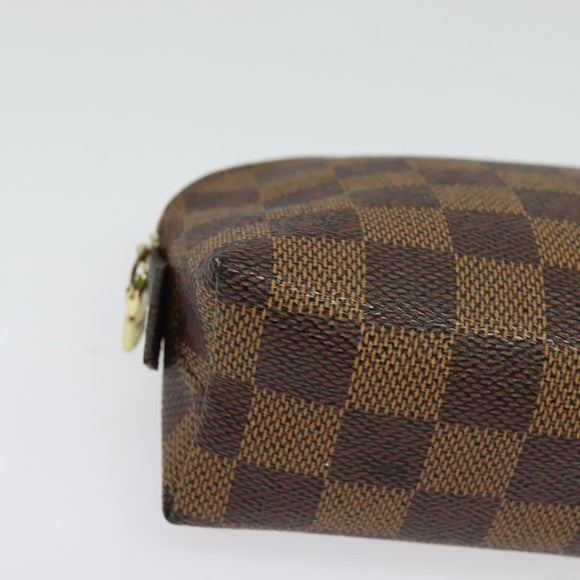 LOUIS VUITTON Damier Ebene Pochette Cosmetic PM Pouch N47516 LV Auth 141924