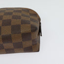 LOUIS VUITTON Damier Ebene Pochette Cosmetic PM Pouch N47516 LV Auth 141924-14