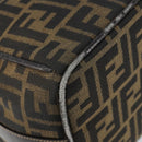 FENDI Zucca Canvas Hand Bag Black Brown Auth 141927-16