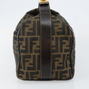 FENDI Zucca Canvas Hand Bag Black Brown Auth 141927-3