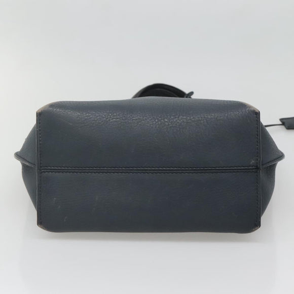 FENDI All In Shopping Tote Bag Leather Navy Auth 141928