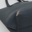 FENDI All In Shopping Tote Bag Leather Navy Auth 141928-12