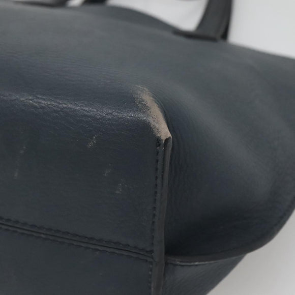 FENDI All In Shopping Tote Bag Leather Navy Auth 141928